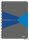 Spirálfüzet, A5, vonalas, 90 lap, laminált karton borító, LEITZ 'Office', szürke-kék
