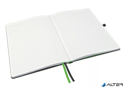 Jegyzetfüzet, exkluzív, A4, kockás, 80 lap, keményfedeles, LEITZ "Complete", fekete