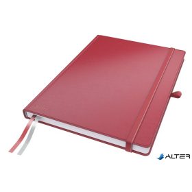   Jegyzetfüzet, exkluzív, A4, vonalas, 80 lap, keményfedeles, LEITZ "Complete", piros
