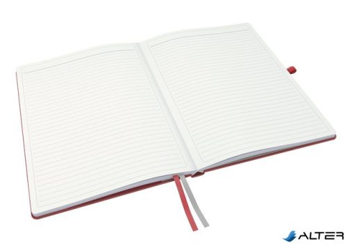Jegyzetfüzet, exkluzív, A4, vonalas, 80 lap, keményfedeles, LEITZ "Complete", piros