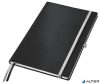 Jegyzetfüzet, A4, vonalas, 80 lap, keményfedeles, LEITZ 'Style', szaténfekete