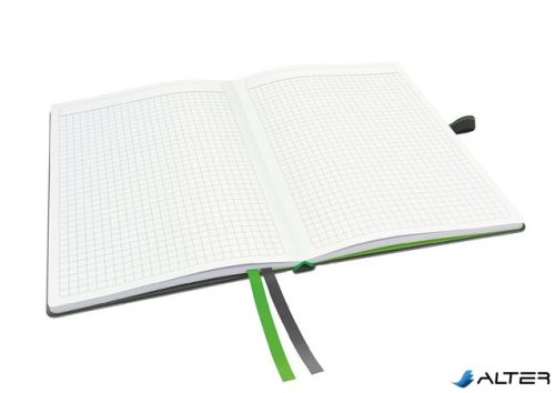 Jegyzetfüzet, exkluzív, A5, kockás, 80 lap, keményfedeles, LEITZ "Complete", fekete