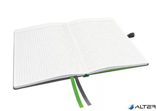 Jegyzetfüzet, exkluzív, A5, kockás, 80 lap, keményfedeles, LEITZ "Complete", fekete