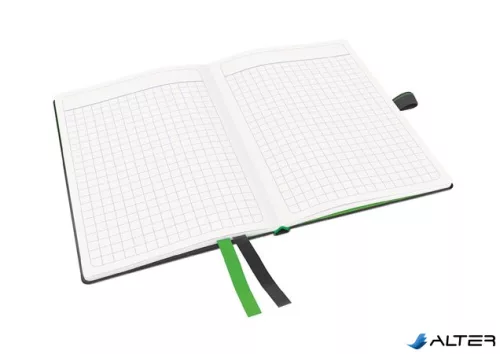 Jegyzetfüzet, exkluzív, A6, kockás, 80 lap, keményfedeles, LEITZ "Complete", fekete