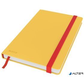   Beíró, A5, vonalas, 80 lap, keményfedeles, LEITZ 'Cosy Soft Touch', melegsárga