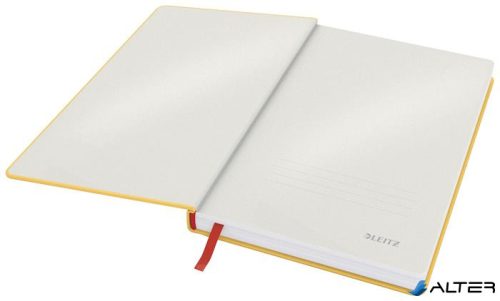 Beíró, A5, vonalas, 80 lap, keményfedeles, LEITZ 'Cosy Soft Touch', melegsárga