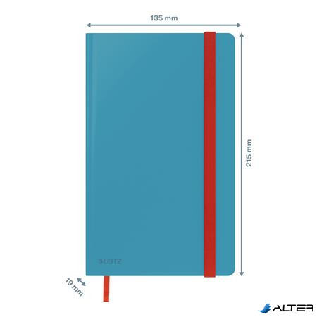 Beíró, A5, vonalas, 80 lap, keményfedeles, LEITZ "Cosy Soft Touch", nyugodtkék