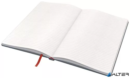 Beíró, A5, vonalas, 80 lap, keményfedeles, LEITZ "Cosy Soft Touch", bársonyszürke