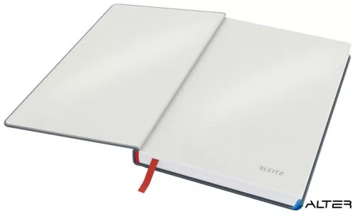 Beíró, A5, vonalas, 80 lap, keményfedeles, LEITZ "Cosy Soft Touch", bársonyszürke