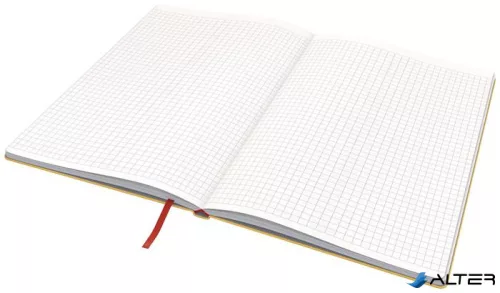 Beíró, B5, kockás, 80 lap, keményfedeles, LEITZ "Cosy Soft Touch", melegsárga