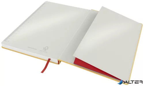 Beíró, B5, kockás, 80 lap, keményfedeles, LEITZ "Cosy Soft Touch", melegsárga