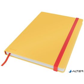   Beíró, B5, vonalas, 80 lap, keményfedeles, LEITZ 'Cosy Soft Touch', melegsárga