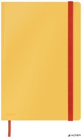 Beíró, B5, vonalas, 80 lap, keményfedeles, LEITZ "Cosy Soft Touch", melegsárga