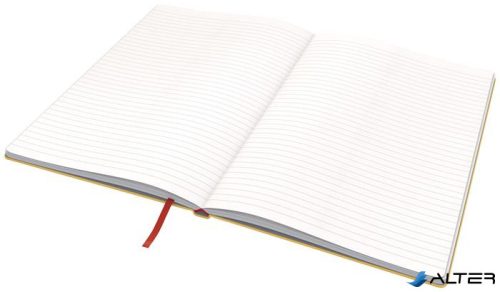 Beíró, B5, vonalas, 80 lap, keményfedeles, LEITZ 'Cosy Soft Touch', melegsárga