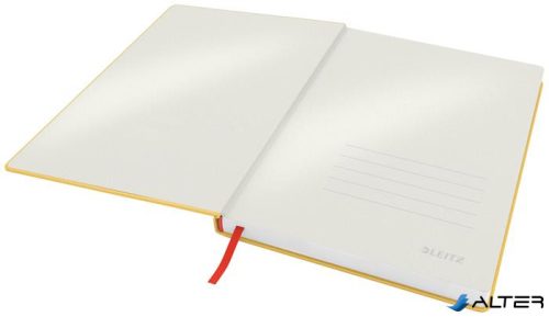 Beíró, B5, vonalas, 80 lap, keményfedeles, LEITZ 'Cosy Soft Touch', melegsárga