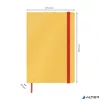 Beíró, B5, vonalas, 80 lap, keményfedeles, LEITZ "Cosy Soft Touch", melegsárga