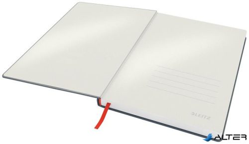 Beíró, B5, vonalas, 80 lap, keményfedeles, LEITZ "Cosy Soft Touch", bársonyszürke
