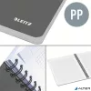 Spirálfüzet, A4, kockás, 90 lap, PP borító, LEITZ "Office", szürke