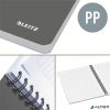 Spirálfüzet, A5, vonalas, 90 lap, PP borító, LEITZ "Office", szürke-kék