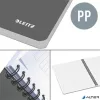 Spirálfüzet, A5, vonalas, 90 lap, PP borító, LEITZ "Office", szürke-kék