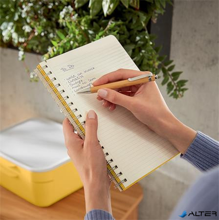 Spirálfüzet, B5, vonalas, 80 lap, LEITZ, "Cosy Soft Touch", melegsárga