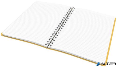 Spirálfüzet, B5, vonalas, 80 lap, LEITZ, "Cosy Soft Touch", melegsárga