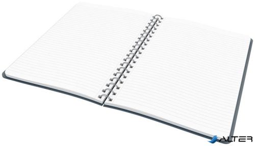 Spirálfüzet, B5, vonalas, 80 lap, LEITZ, "Cosy Soft Touch", bársonyszürke