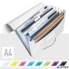 Harmonikamappa, A4, PP, 6 rekeszes, LEITZ "Wow", fehér