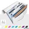 Harmonikamappa, A4, PP, 6 rekeszes, LEITZ "Wow", fehér