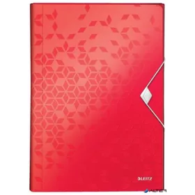   Harmonikamappa, A4, PP, 6 rekeszes, LEITZ 'Wow', piros