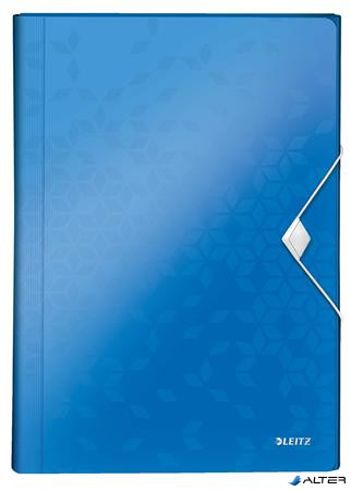 Harmonikamappa, A4, PP, 6 rekeszes, LEITZ "Wow", kék