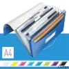 Harmonikamappa, A4, PP, 6 rekeszes, LEITZ 'Wow', kék