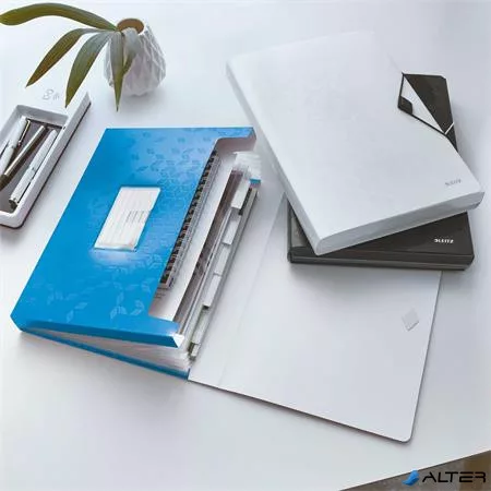 Harmonikamappa, A4, PP, 6 rekeszes, LEITZ 'Wow', kék