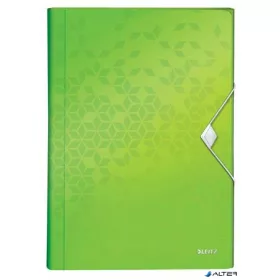   Harmonikamappa, A4, PP, 6 rekeszes, LEITZ "Wow", zöld