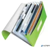 Harmonikamappa, A4, PP, 6 rekeszes, LEITZ "Wow", zöld