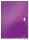 Harmonikamappa, A4, PP, 6 rekeszes, LEITZ "Wow", lila