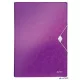 Harmonikamappa, A4, PP, 6 rekeszes, LEITZ "Wow", lila