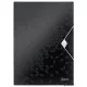Gumis mappa, PP, A4, LEITZ "Wow", fekete