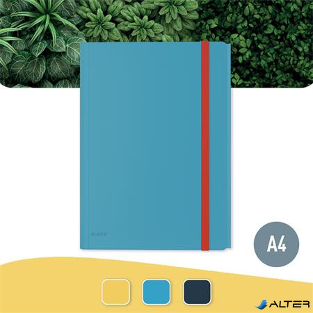 Gumis mappa, extra tasakkal, PP, A4, LEITZ 'Cosy', nyugodtkék