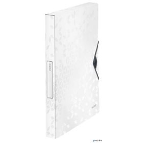   Gumis mappa, 30 mm, PP, A4, LEITZ "Wow Jumbo", fehér