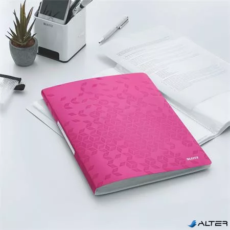 Bemutatómappa, 40 zsebes, A4, LEITZ "Wow", rózsaszín