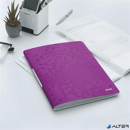 Bemutatómappa, 40 zsebes, A4, LEITZ "Wow", lila