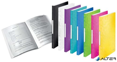 Bemutatómappa, 40 zsebes, A4, LEITZ "Wow", lila