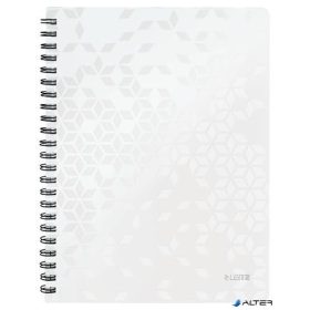  Spirálfüzet, A4, vonalas, 80 lap, LEITZ 'Wow', fehér