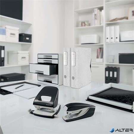 Spirálfüzet, A4, vonalas, 80 lap, LEITZ 'Wow', fekete