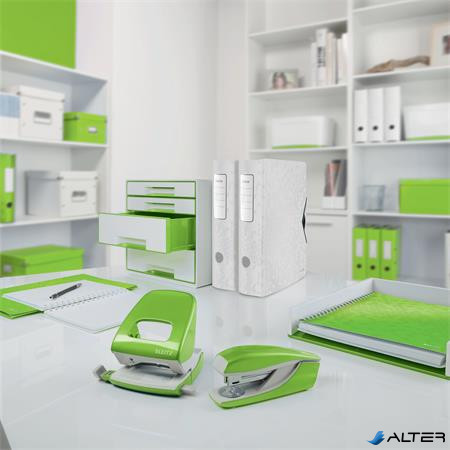 Spirálfüzet, A4, kockás, 80 lap, LEITZ 'Wow', zöld