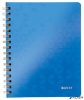Spirálfüzet, A5, vonalas, 80 lap, LEITZ 'Wow', kék