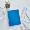 Spirálfüzet, A5, kockás, 80 lap, LEITZ 'Wow', kék