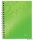 Spirálfüzet, A5, kockás, 80 lap, LEITZ "Wow", zöld