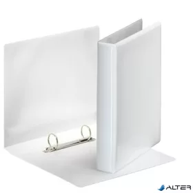   Gyűrűs könyv, panorámás, 2 gyűrű, D alakú, 46 mm, A5, PP, ESSELTE, fehér